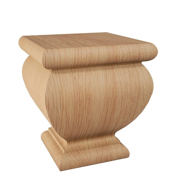 Designs Of Distinction Square Lille Bun Foot - Red Oak 01704060AK1 - main